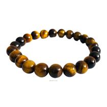 Pulseira Masculina Olho de Tigre Esfera 8mm - Proteção