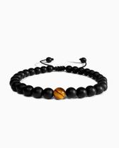 Pulseira Masculina Ônix com Olho de Tigre