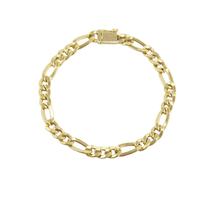 Pulseira Masculina Ouro 18k 750 Grumet 3X1 22 cm