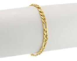 Pulseira Masculina Ouro 18k 750 Grumet 3x1 4.6 20 Cm Linda