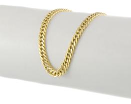 Pulseira Masculina Ouro 18k 750 Grumet Dupla 4.7 21 Cm Linda