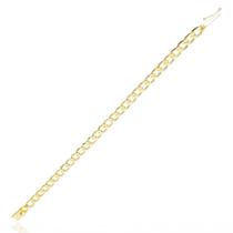 Pulseira Masculina Ouro 18k Groumet 6mm Fecho Gaveta