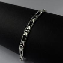 Pulseira Masculina Piastrine 1x1 6mm - Banhado em prata 925