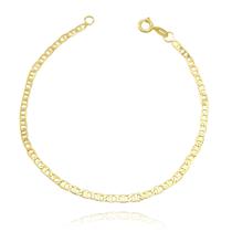 Pulseira Masculina Piastrine 2mm 20 cm - Banhado em ouro 18k