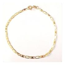 Pulseira Masculina Piastrine Maciça 20cm De Ouro 18k 750