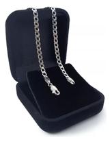 Pulseira Masculina Prata 925 Grumet 21cm Original Maciça Legítima Top 3mm Fina Elegante