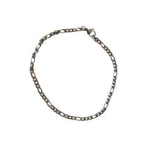 pulseira masculina Prata Elo Fígaro Aço inoxidável