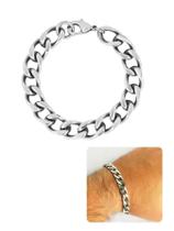 Pulseira Masculina Prata Grumet Cubana 1X1 Grossa 8Mm Prata Pulseira Masculina Prata Grumet Cubana 1X1 Grossa 8Mm Prata