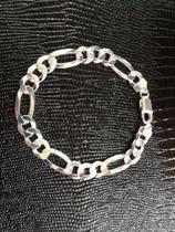 Pulseira Masculina Prata Legitima 925 3 E 1 Grossa 20cmx8mm