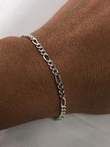 Pulseira Masculina Prata Maciça 925 Modelo 3 E 1 - 3 Mm F.g