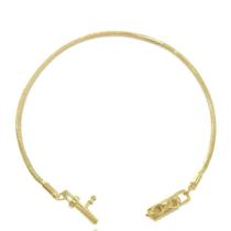 Pulseira masculina rabo de rato 2mm 20cm fecho canhão - Banhado em ouro 18k