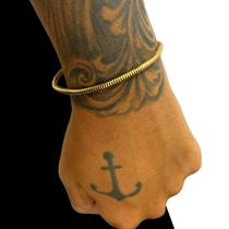 Pulseira Masculina Rabo De Rato Banhada Ouro 18k 3mm Pulseira Masculina Rabo De Rato Banhada Ouro 18k 3mm