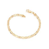 Pulseira Masculina Rommanel Folheada Ouro 18K Elo Diamantado