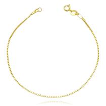 Pulseira masculina veneziana 1,1 mm 22 cm - Banhado em ouro 18k