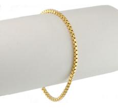 Pulseira Masculina Veneziana 2.4 19 Cm Ouro 18k 750 Garantia
