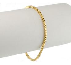 Pulseira Masculina Veneziana 2.4 21 Cm Ouro 18k 750 Garantia