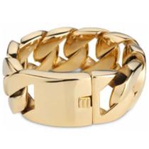 Pulseira Masculinha 18K Banhada A Ouro Acabamento Perfeito