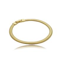 Pulseira Masculino Elo Lacraia Relógio Banho Ouro 18k 22cm
