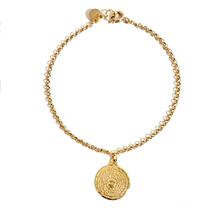 Pulseira Medalha Pai Nosso Banhada a Ouro