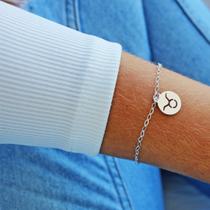 Pulseira Medalha Signo Touro Prata 925