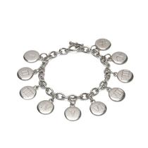Pulseira Medalhas 10 Mandamentos Prateada Pulseira Medalhas 10 Mandamentos Prateada
