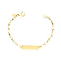 Pulseira Melindrosa Infantil De Bolinhas Folheada A Ouro Pulseira Melindrosa Infantil De Bolinhas Folheada A Ouro