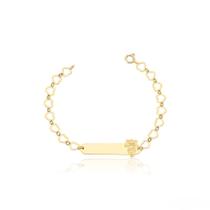 Pulseira Melindrosa Infantil Desenho de Menina em Ouro 18K