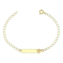 Pulseira melindrosa menino nome boneco ouro 10k m10