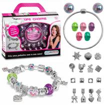 Pulseira Menina Diversos Acessórios Brilhantes Life Charms Bracelete My Style Moda Super Fashion Pulseira Menina Diversos Acessórios Brilhantes Life Charms Bracelete My Style Moda Super Fashion