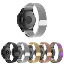 Pulseira Metal Aço Inox Milanese Loop para Relógio Fenix 5 - Forerunner 935 - Prata