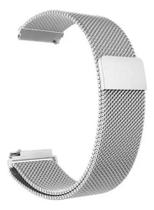Pulseira metal aço milanese para relógio smartwach magnética 20mm