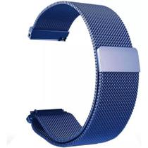 Pulseira metal aço milanese para relógio smartwach magnética 22mm - IMPORTWAY