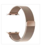 Pulseira Metálica Aço Inox 42/44mm Estilo Milanês Cor Rosa