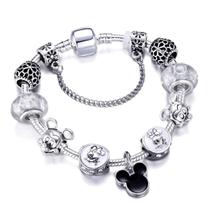 Pulseira MIADEAL Cartoon Mouse Theme Charms Pandora DIY Black Pulseira MIADEAL Cartoon Mouse Theme Charms Pandora DIY Black