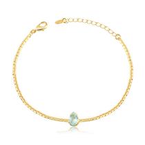 Pulseira Miçangas c/ Pedra Gotinha