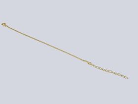 Pulseira micro bola oval riscada banhado a Ouro