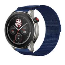 Pulseira Milanese compatível com GTR4 GTR 4 A2166 / GTR3 / GTR2 / Stratos 2 3 - Azul