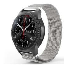 Pulseira Milanese Para Galaxy Watch Bt 46mm, Gtr 47mm, Gear S3, Gear 2, Gear 2 neo cor Prata