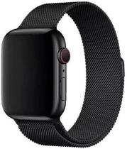 Pulseira milanese preto Compatível para watch 42mm 44mm e 45mm