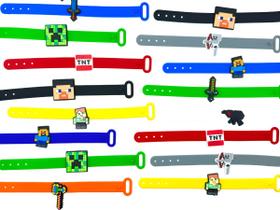 Pulseira Minecraf 10un Variadas Jogos Festa Top Tntlembrança Pulseira Minecraf 10un Variadas Jogos Festa Top Tntlembrança