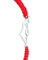 Pulseira Minha Terra, Vermelha e Prateada, Bijuteria Israel