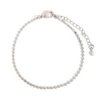 Pulseira Mini Bolinhas Achatadas Ródio Pulseira Mini Bolinhas Achatadas Ródio