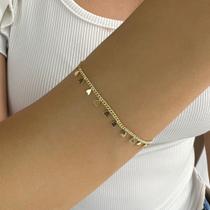 Pulseira Mini Corações Banhado em Ouro 18k Pulseira Mini Corações Banhado em Ouro 18k