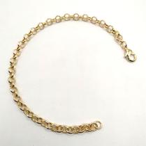 Pulseira Mini Elos Redondos Banhada em Ouro 18K Pulseira Mini Elos Redondos Banhada em Ouro 18K