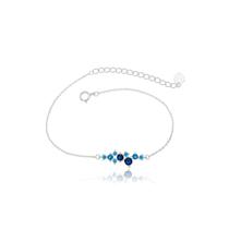 Pulseira Minimalista com Pontos de Luz Coloridos Feminina Prata 924 Pulseira Minimalista com Pontos de Luz Coloridos Feminina Prata 924