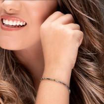 Pulseira Minimalista Facetada de Turquesa Africana com Fecho em Prata 925 - Proteção e Boa Sorte