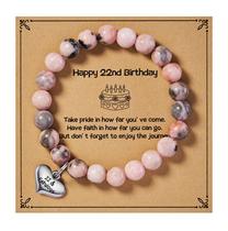Pulseira MIXJOY 22º aniversário rosa Zebra Jasper Stones Pulseira MIXJOY 22º aniversário rosa Zebra Jasper Stones