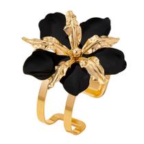 Pulseira MOEEIJEW Gold Flower Cuffs, pulseira larga martelada Pulseira MOEEIJEW Gold Flower Cuffs, pulseira larga martelada