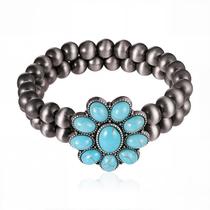 Pulseira Montana West RCW-WH05TQ com miçangas turquesas