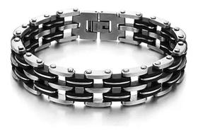 Pulseira Motociclista masculina de aço Inoxidável